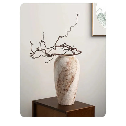 Mottled Wabi-Sabi Ceramic Jar Vase