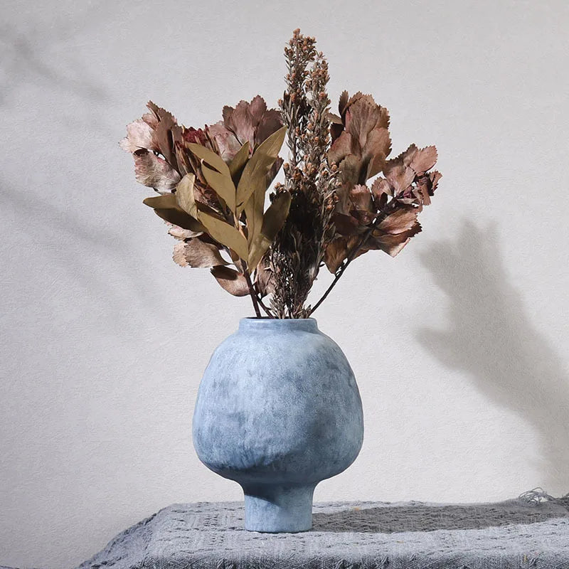 Handmade Stoneware Pedestal Vase