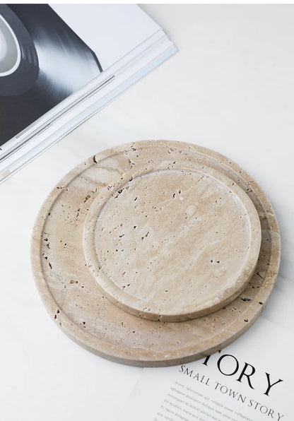 Natural Travertine Stone Vanity Tray