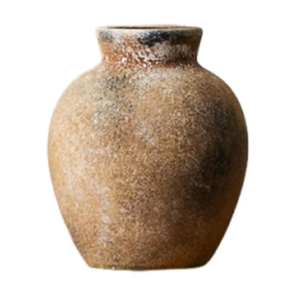 Wabi-Sabi Ceramic Jar Vase