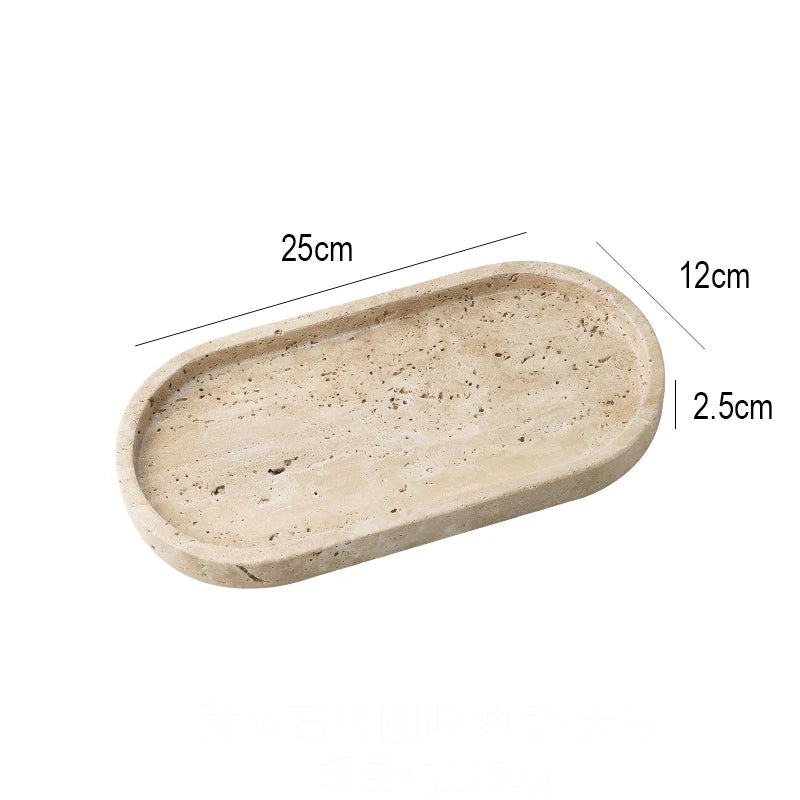 Natural Travertine Stone Vanity Tray