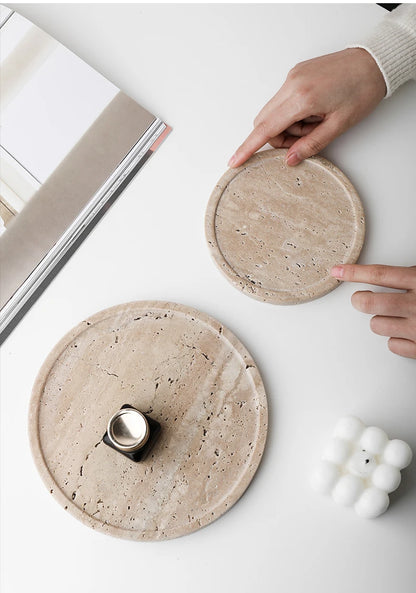 Natural Travertine Stone Vanity Tray
