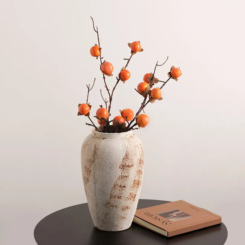 Mottled Wabi-Sabi Ceramic Jar Vase