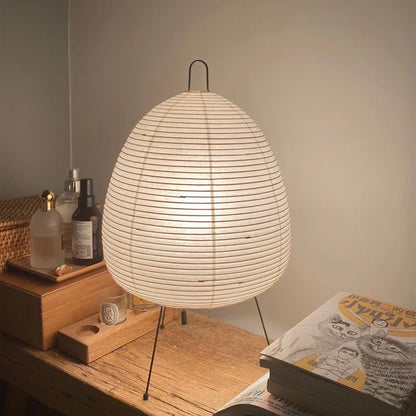 Wabi-Sabi Rice Paper Lantern Table Lamp