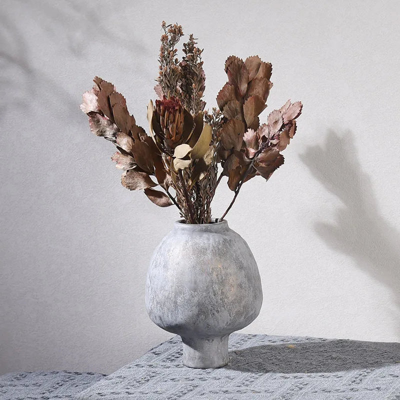 Handmade Stoneware Pedestal Vase