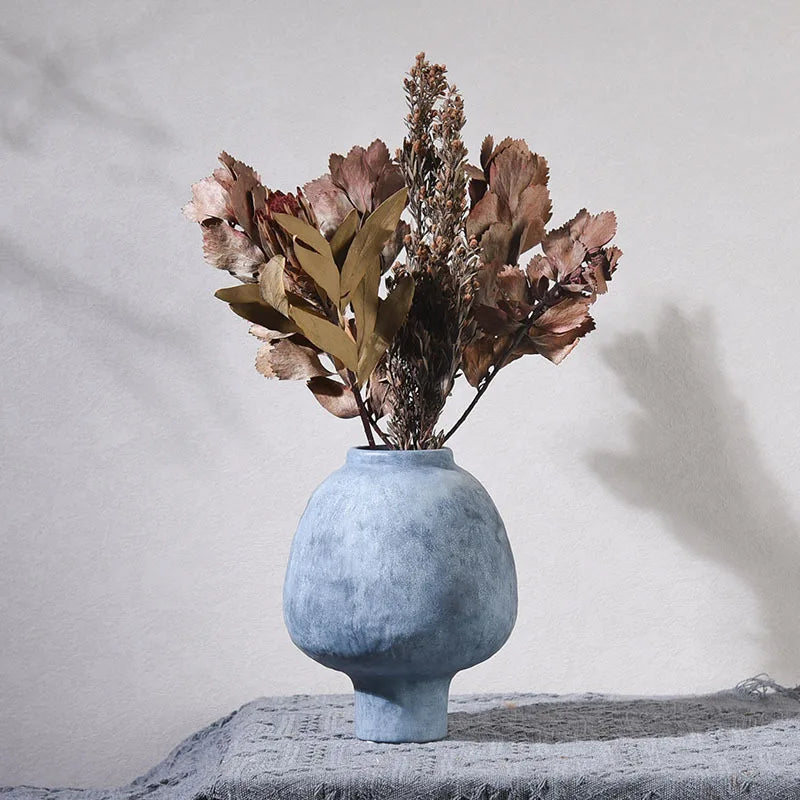 Handmade Stoneware Pedestal Vase