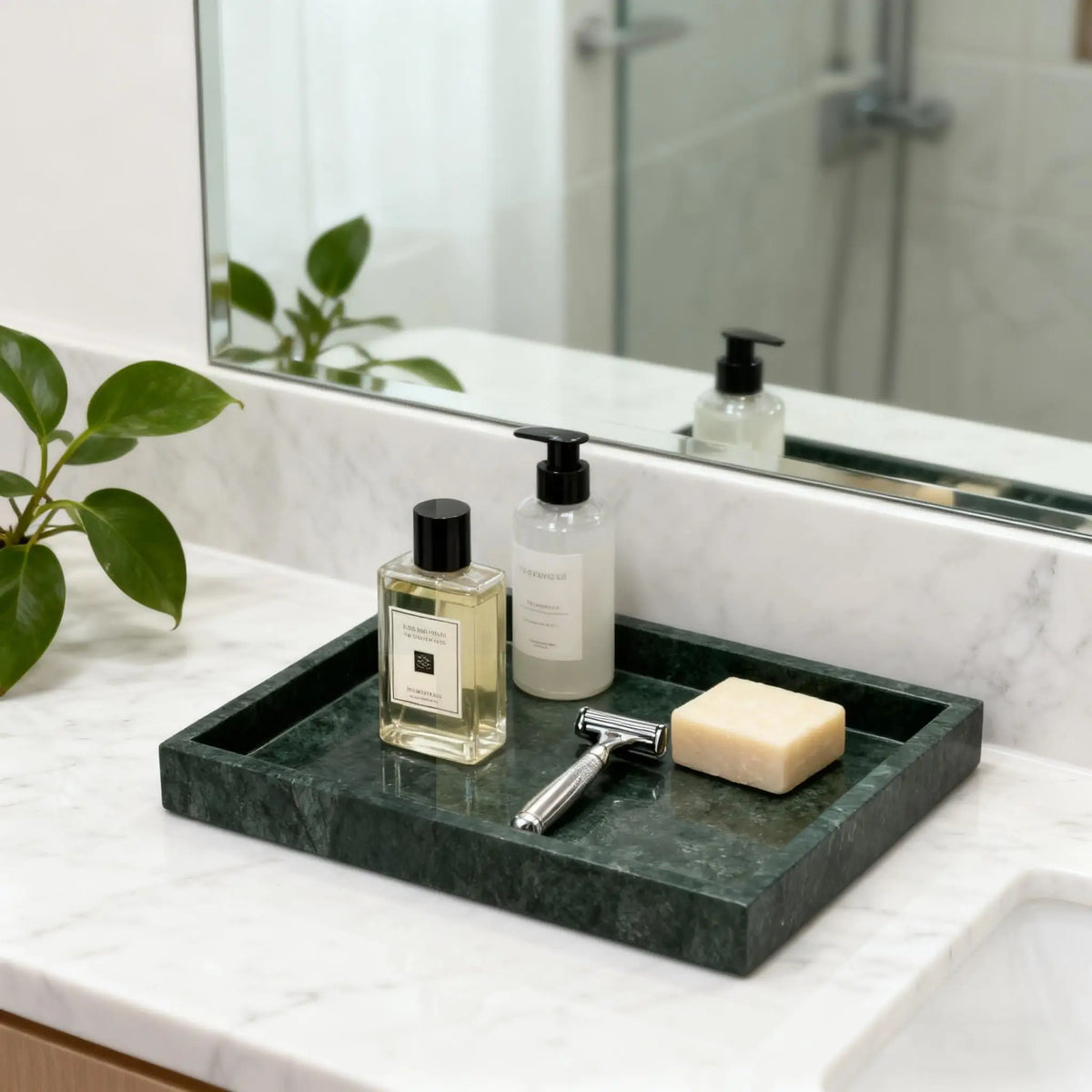 Green Marble Rectangular Tray