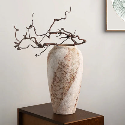 Mottled Wabi-Sabi Ceramic Jar Vase