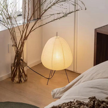 Wabi-Sabi Rice Paper Lantern Table Lamp