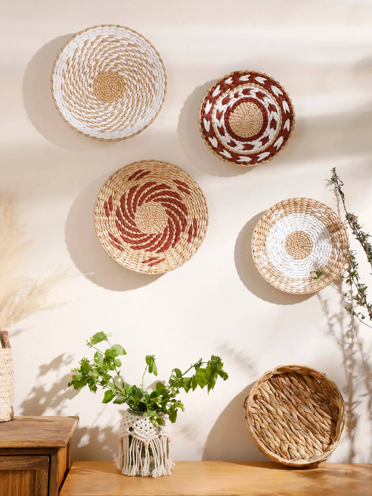 Woven Seagrass Wall Basket