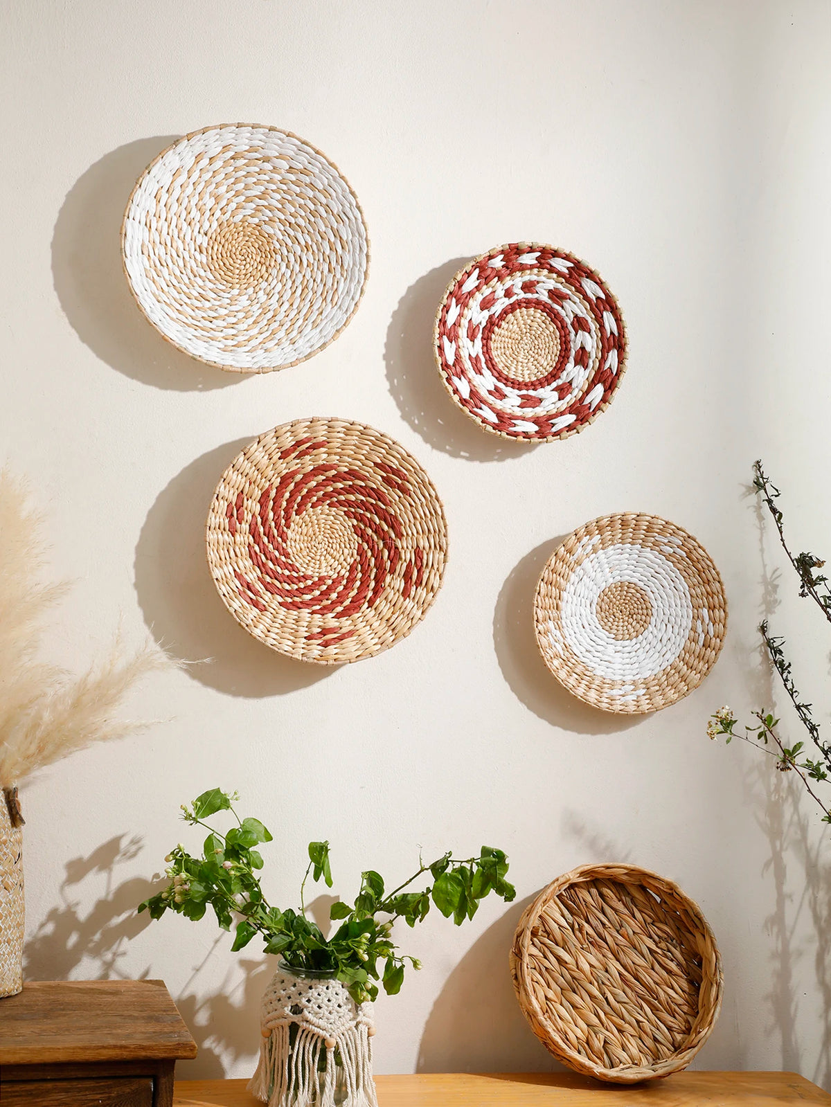 Woven Seagrass Wall Basket