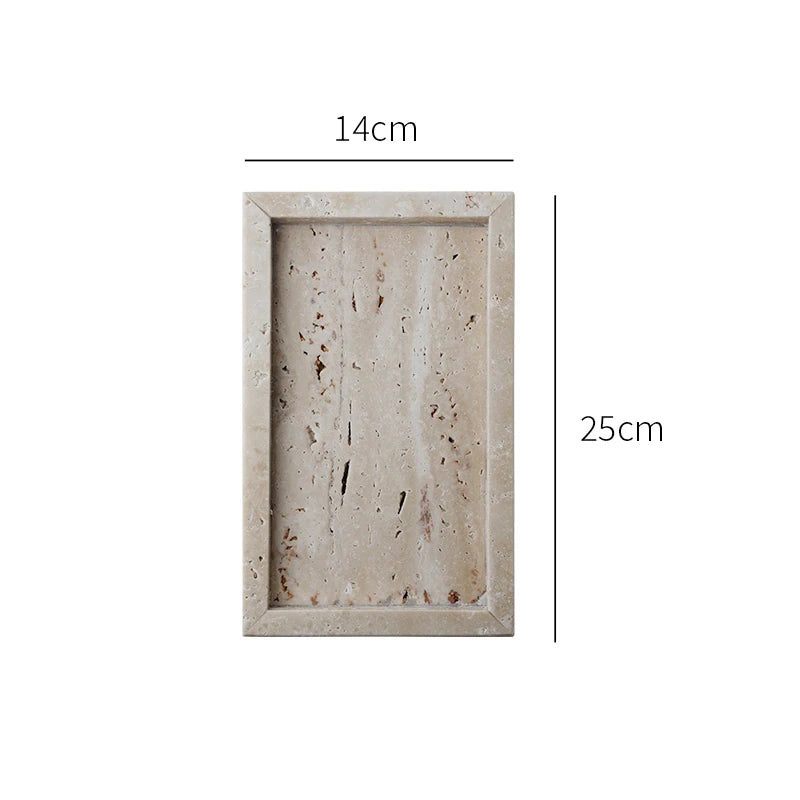 Natural Travertine Stone Vanity Tray