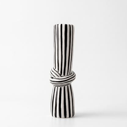 Ceramic knot sculpture – Knot Bud Vase, on a white background