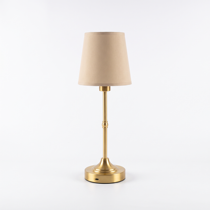 Cordless rechargeable table lamp – Tapered Shade (40.5 cm), on a white background