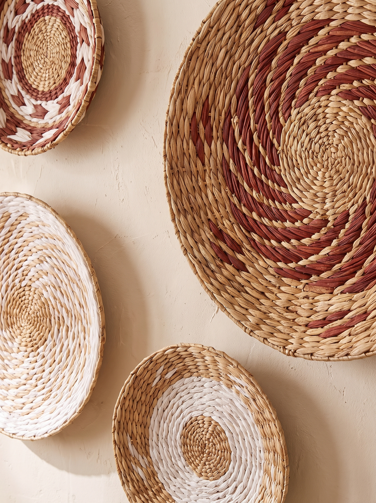 Close view of handmade seagrass weave