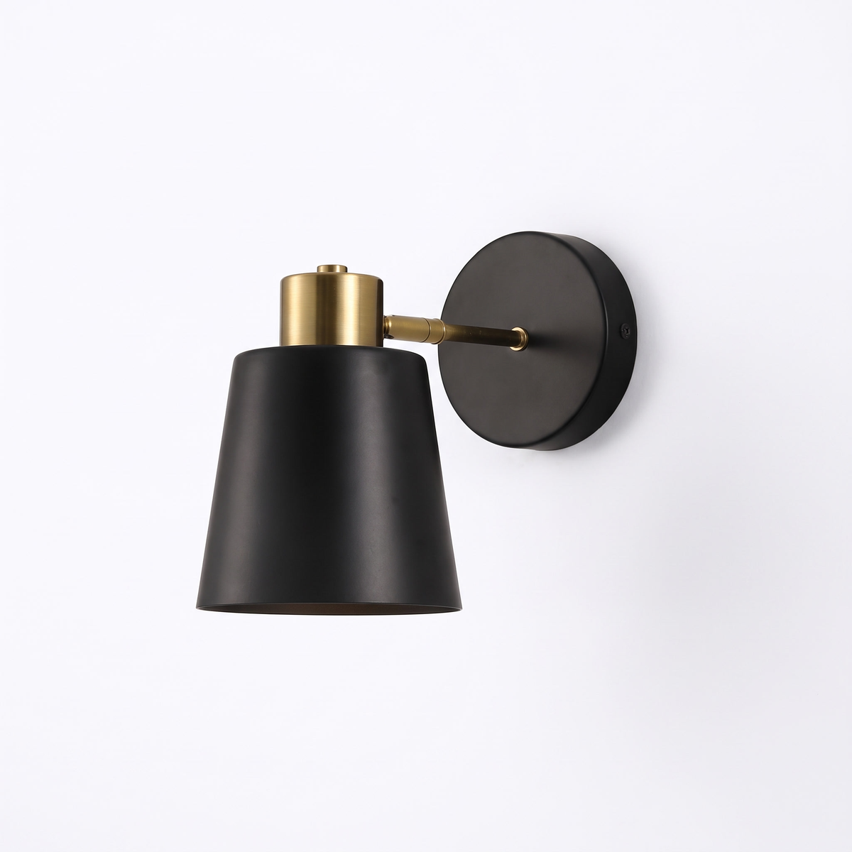 Swing-arm wall sconce – Black, on a white background